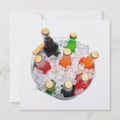 Tijd om koude frisdrankflessen te koelen kaart (Voorkant)