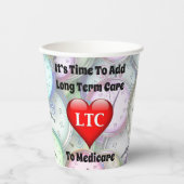 Tijd om langdurige zorg aan het geneesmiddel toe t papieren bekers (Voorkant)