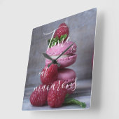Tijd om Macarons te eten Vierkante Klok (Hoek)