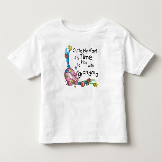Tijd om met oma te spelen kinder shirts (Voorkant)