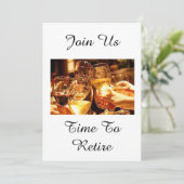 "TIJD OM MET PENSIOEN TE GAAN" FEEST KAART (Staand voorkant)