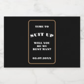 Tijd om mijn beste voorstel te zijn likeurfles etiket (Enkel label)