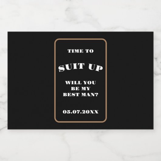 Tijd om mijn beste voorstel te zijn likeurfles etiket (Enkel label)