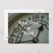 Tijd om na te denken briefkaart (Voorkant / Achterkant)