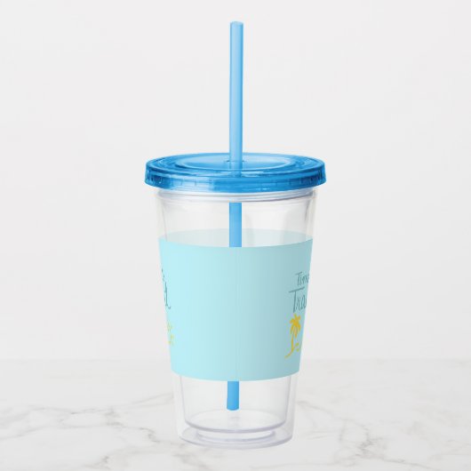 Tijd om naar het strand te reizen acryl drinkbeker (Rechts)