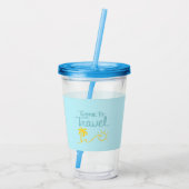 Tijd om naar het strand te reizen acryl drinkbeker (Achterkant)