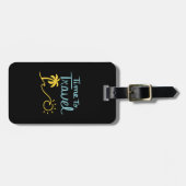 Tijd om naar het strand te reizen bagagelabel (Voorkant horizontaal)