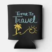 Tijd om naar het strand te reizen blikjeskoeler (Achterkant)