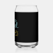 Tijd om naar het strand te reizen blikvorm glas (Links)