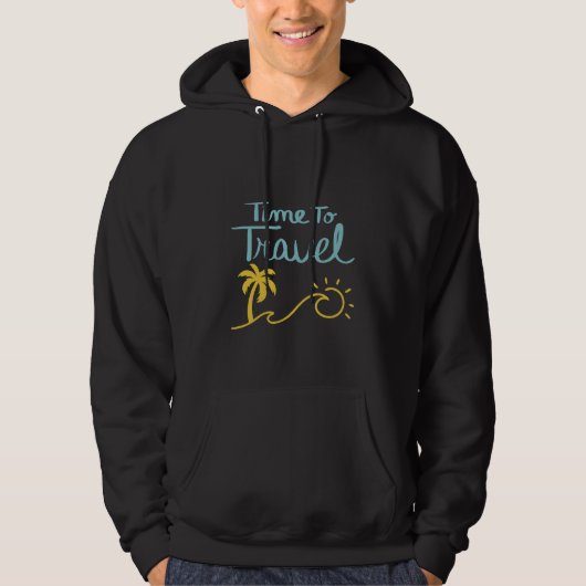Tijd om naar het strand te reizen hoodie (Voorkant)