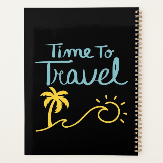 Tijd om naar het strand te reizen planner (Achterkant)