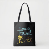 Tijd om naar het strand te reizen tote bag (Voorkant)