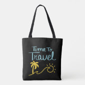 Tijd om naar het strand te reizen tote bag (Achterkant)