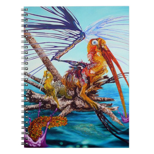 Tijd om olie weg te vliegen op canvas schilderlapt notitieboek (Voorkant)