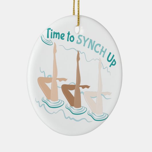 Tijd om omhoog te synchroniseren keramisch ornament (Rechts)