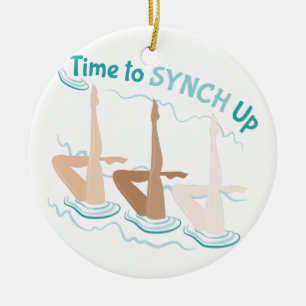 Tijd om omhoog te synchroniseren keramisch ornament