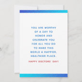 Tijd om ongelofelijke Artsen zoals jij te vieren Kaart (Achterkant)