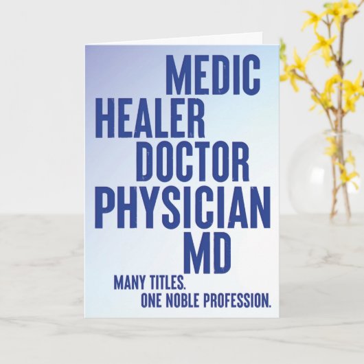 Tijd om ongelooflijke Artsen zoals jij te vieren K Kaart (Gele Bloem)