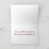 ** TIJD OM "ONS 15e" JUBILEUM TE VIEREN ** KAART (Binnen)