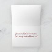 **TIJD OM "ONS 50ste" JUBILEUM TE VIEREN** KAART (Binnen)