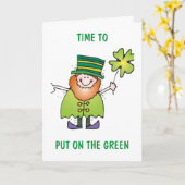 TIJD OM "OP DE GROEN TE ZETTEN" & CELEBRATE ST. PA KAART (Gele Bloem)