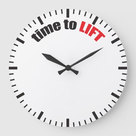 Tijd om op te tillen - Gym Motivation Grote Klok (Voorkant)