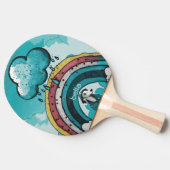 Tijd om op te warmen tafeltennisbatje (Zijkant)