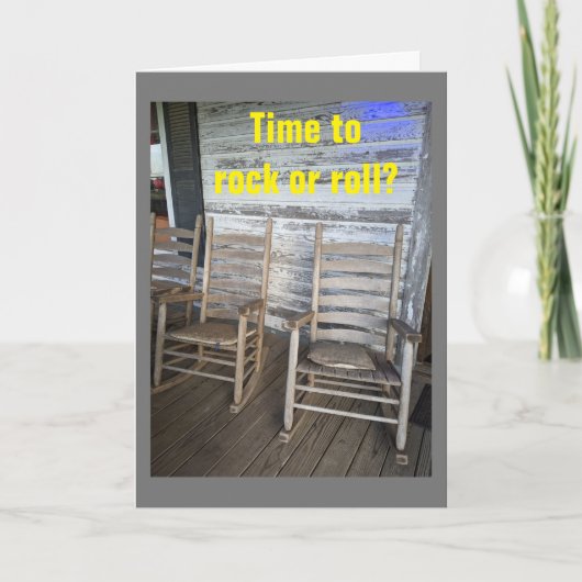 TIJD OM OP UW BIRTHDAAG "TE ROKKEN OF TE ROLLEN"! KAART (Voorkant)