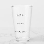 Tijd om opnieuw te vullen! bier glas (Voorkant)