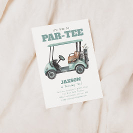 Tijd om Par-T-shirt golfverjaardagsfeestje uit te Kaart