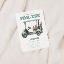 Tijd om Par-T-shirt golfverjaardagsfeestje uit te 