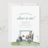 Tijd om Par-T-shirt golfverjaardagsfeestje uit te Kaart (Voorkant)