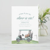 Tijd om Par-T-shirt golfverjaardagsfeestje uit te Kaart (Staand voorkant)