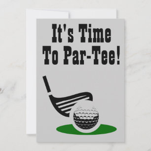 Tijd om par-T-shirt te golfen 70e verjaardagsfeest Kaart