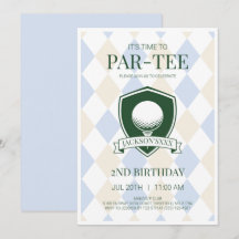 Tijd om Par-Tee Blue Boys Golf 2e verjaardagsfeest