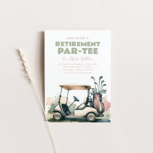 Tijd om Par-Tee Golf Pensioenfeest Uitnodiging