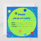 Tijd om partijuitnodiging te vieren Multicolor Kaart (Achterkant)