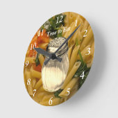 Tijd om Pasta Clock te eten Ronde Klok (Hoek)