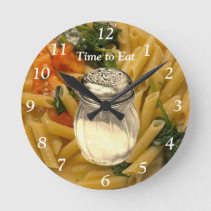 Tijd om Pasta Clock te eten Ronde Klok