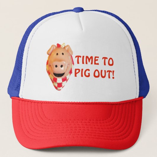 Tijd om Picnic Hog uit te pingelen Trucker Pet (Voorkant)
