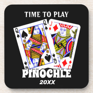 Tijd om Pinochle te spelen   Bier Onderzetter