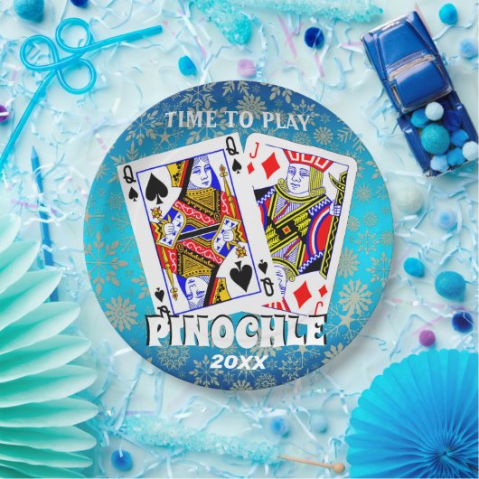 Tijd om Pinochle te spelen Papieren Bordje (Feest)