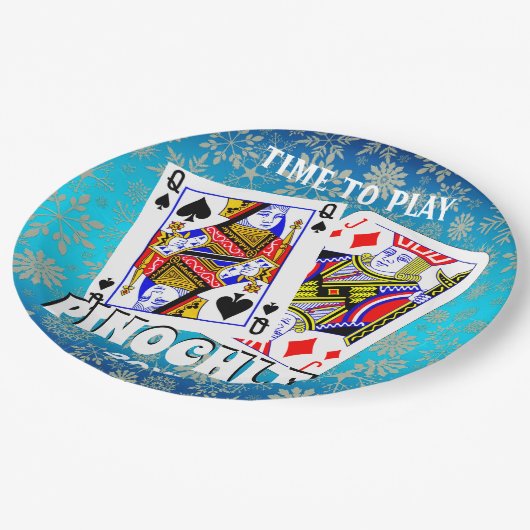 Tijd om Pinochle te spelen Papieren Bordje (Gekanteld)