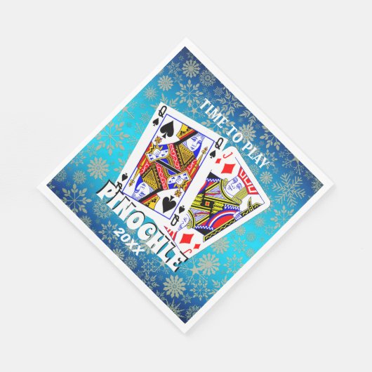 Tijd om Pinochle te spelen Servet (Hoek)