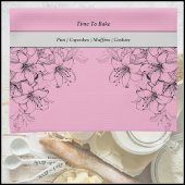 Tijd om roze en zwarte keukenhanddoek te bakken