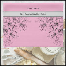 Tijd om roze en zwarte keukenhanddoek te bakken