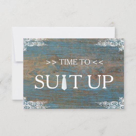 Tijd om Rustic Wooden Swirl aan te passen Kaart (Voorkant)