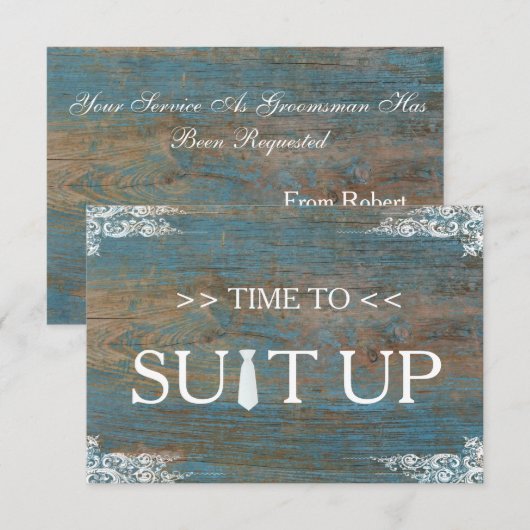 Tijd om Rustic Wooden Swirl aan te passen Kaart (Voorkant / Achterkant)