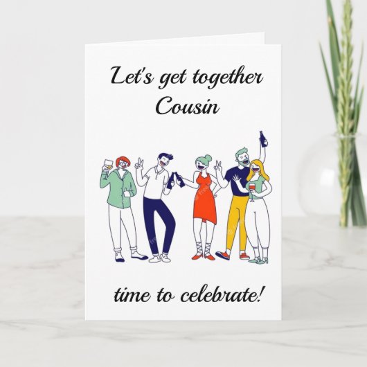 TIJD OM SAMEN TE KOMEN VOOR DE VERJAARDAG KAART VA (Voorkant)