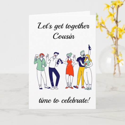 TIJD OM SAMEN TE KOMEN VOOR DE VERJAARDAG KAART VA (Gele Bloem)